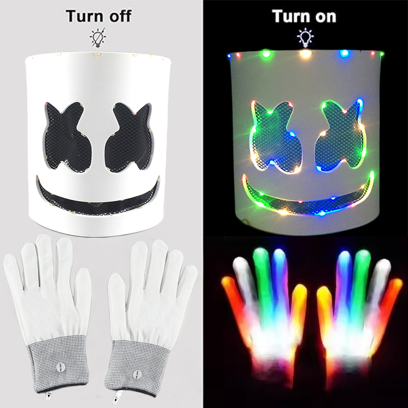 Led Gloves Music - Led Light Up Mask and Gloves