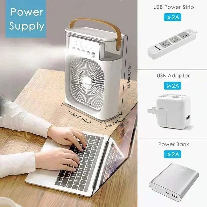 3 In 1 Mini Air Cooler Portabl - Electronics Gadgets For Home recension och pris