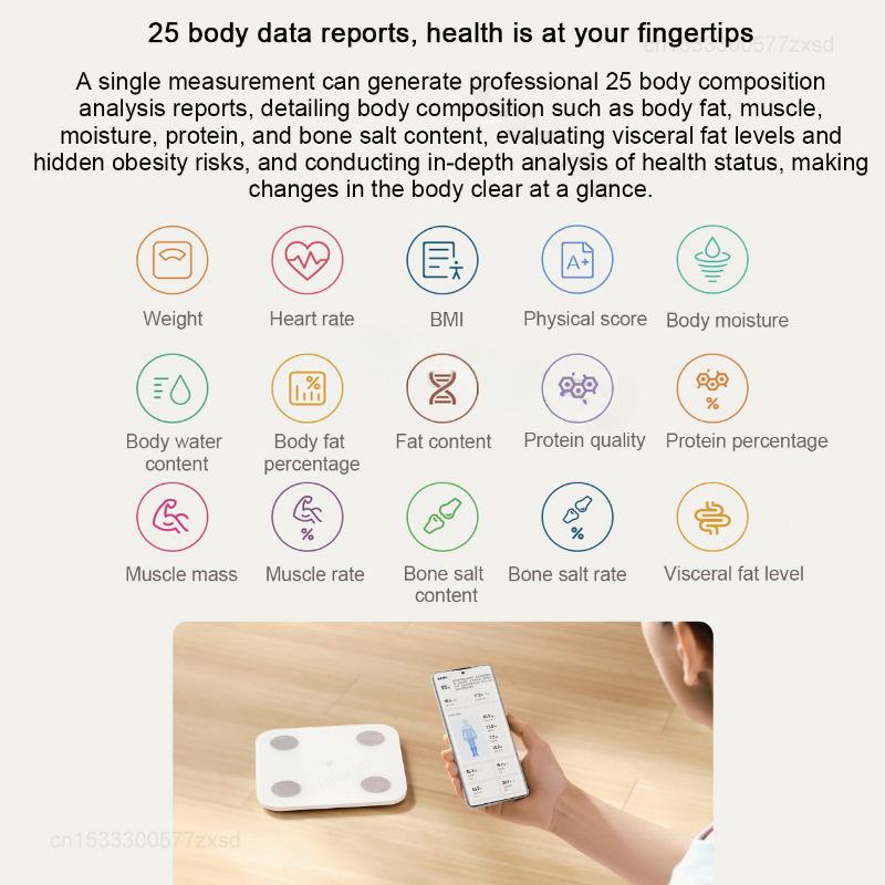 Mijia Body Fat Scale S400 Blue - Body Fat Scale Smart recension och pris