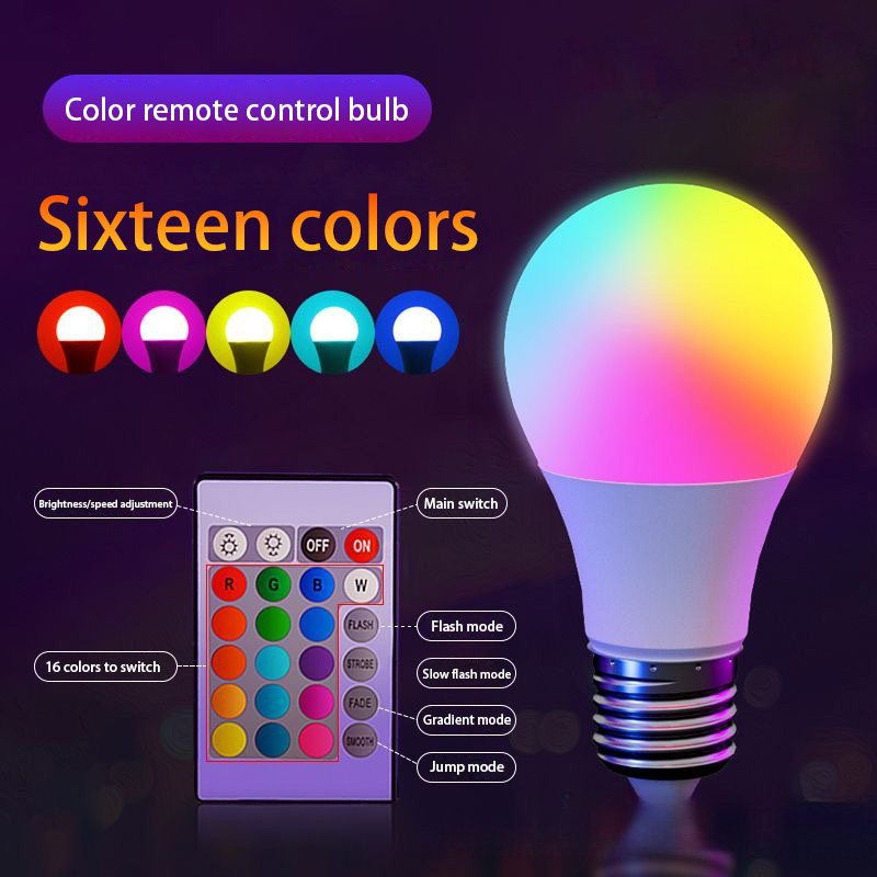 E27 220V 16 Colors RGB Bulb LE - Electronics Gadgets For Home recension och pris