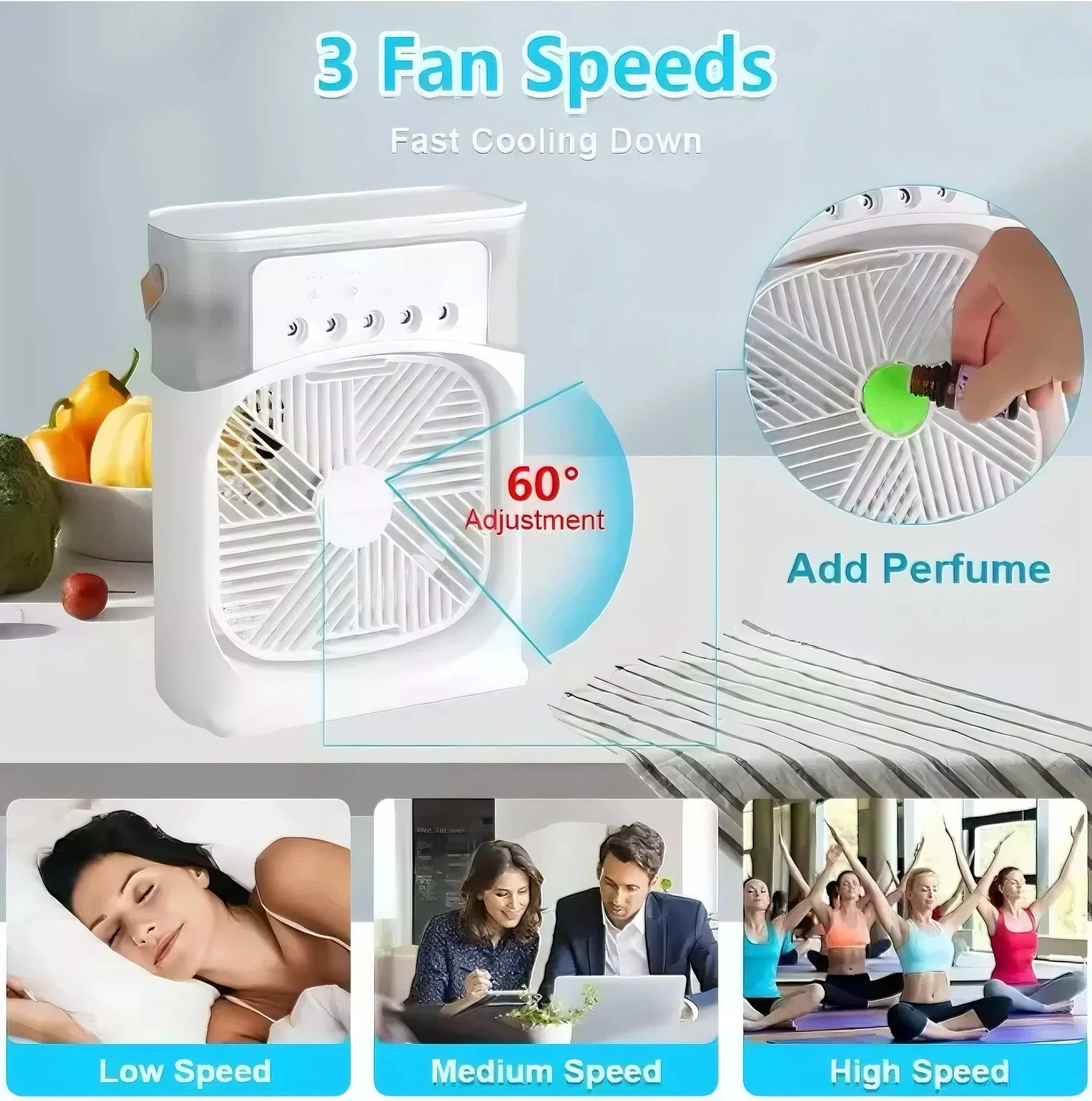 3 In 1 Fan Portable Humidifier - Electronics Gadgets For Home recension och pris
